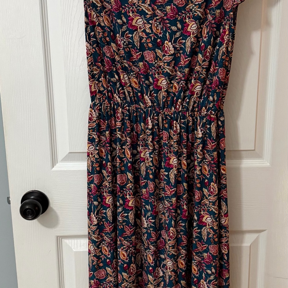 Amiana Multicolor Floral Midi Dress